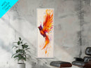 Watercolor Phoenix in Majestic Flight with Stunning Detail – Inspiring Firebird Canvas Print, Perfect Wall Art for Bedroom or Study Spaces