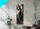 Enchanting Witch in Red Accents Painting - Framed Canvas Print for Gothic Wall Art, Witchy Decor, Halloween Gothic Art, Unique Wall Decor