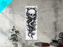 Cosmic Horror Wall Art Framed Canvas Print, Skull Art, Skull Painting Print, Skull Wall Art, Halloween Decor