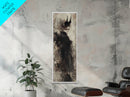 Framed Canvas Print of Dark Angels Wall Art with Gothic Aesthetic, Moody Art, Ozymandias Art, Unique Gift Idea, Long Narrow Wall Art, Tall Skinny Art