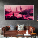 Surreal Dystopian Cyberpunk Art, ready to hang canvas print, framed art
