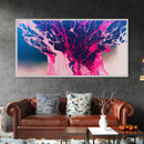 Neon Pink Explosion, Trippy Psychedelic Art, Ready To Hang Canvas Print, Framed Canvas Wall Art