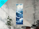 Ocean Waves Canvas Print Coastal Wall Art Nautical Decor Seascape Painting Above Bed Art Living Room Art Blue Green Wall Gift