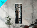 Birch Tree Forest Framed Canvas Print Rustic Wabi Sabi Woodland Art Minimalist Bedroom or Living Room Fall Wall Art Decor