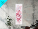 Elegant Perfume Bottles Framed Canvas Print Pink Abstract Art Wabi Sabi Decor Light Pink Bedroom Artwork Feminine Minimalist Wall Art