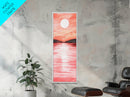Sunset Canvas Print Coastal Landscape Art Rustic Decor Horizontal Wall Art Bedroom Gift Idea Light Pink Aesthetic Nature Painting
