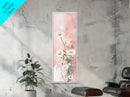 Daisy Canvas Print Wildflower Painting Rustic Floral Art Farmhouse Decor Light Pink Vertical Wall Art Bedroom Gift Idea Botanical Prints