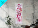 Dreamcatcher Boho Art Framed Canvas Print | Rustic Bedroom Decor | Tall Narrow Wall Art | Southwest Zen Painting | Gift Idea