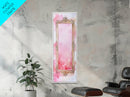 Ornate Frame Canvas Print, art nouveau-inspired pink framed decor with a touch of wabi sabi, classic vertical wall art for elegant spaces.