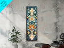 Canvas Print Moroccan Wall Art Botanical Prints Chinoiserie Wall Art Floral Rustic Decor Tall Narrow Wall Art Bedroom Art Christmas Gift