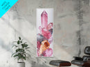Rose Quartz Gem Canvas Print Gemstone Watercolor Art Unique Bedroom Decor Crystal Lover Light Pink Wall Art Gift Idea