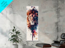 Canvas Print Lion Wall Art African Art Whimsical Style Long Narrow Wall Art Guest Room Decor Safari Animal Painting Christmas Gift