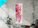 Canvas Print Pink Cherry Blossom Art, Japanese Inspired Wall Decor, Romantic Botanical Artwork, Gift Idea for Bedroom or Living Room