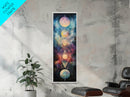 Galactic Chakra Canvas Print With Sacred Geometry Art, Wabi Sabi Inspired, And Therapy Art For Bedroom Or Meditation Spaces