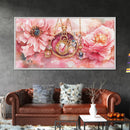 Pink Gemstone Jewelry Canvas Print, Feminine Elegant Artwork, Glamorous Rose Painting, Living Room Wall Art, Unique Decorative Gift