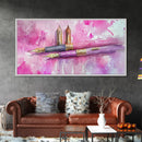 Elegant Fountain Pen Canvas Print | Pink Abstract Art | Stationery Inspired Wall Art | Unique Study Room Decor | Framed Office Art