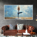 Yoga Tree Pose Canvas Print Zen Serenity Wall Art Minimalist Living Room Neutral Modern Home Decor Therapy Art Unique Gift Idea