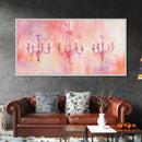 Elegant Chandeliers Canvas Print Romantic Lighting Artwork Pink Orange Wall Art Living Room Aesthetic Rustic Home Decor Artwork