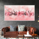 Floral Garland Canvas Print California Poppy Art Horizontal Wall Art Rustic Decor Farmhouse Style Wildflower Painting Gift Idea