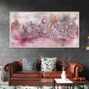 Regal Crown Painting Framed Canvas Print Goddess Art Print Pink Abstract Art Light Pink Wall Art Bedroom Decor Unique Gift Idea
