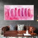 Lipstick Row Canvas Print | Pink Wall Art, Whimsical Decor, Light Pink Art, Feminine Gift Idea, Living Room Art, Above Couch Decor