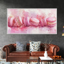 Pink Macarons Canvas Print | Whimsical Art, Food Review Kitchen Art, Light Pink Wall Art, Rustic Decor, Kitchen Wall Art, Dining Room Decor