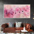 Sheet Music Canvas Print | Musical Wall Art, Whimsical Art, Light Pink Wall Art, Artistic Decor, Bedroom Art, Living Room Wall Decor