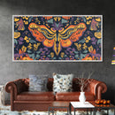 Mystical Butterfly Mandala Framed Canvas Print, Whimsical Art Decor, Colorful Bohemian Wall Art, Sacred Geometry, Dreamy Bedroom Art