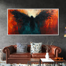 Phoenix Metal Inspired Framed Canvas Print with Bold Moody Art Stunning Southwest Wall Art for Bedroom or Living Room