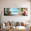 Oceanic Retreat Canvas Print Coastal Decor Nautical Seascape Painting Minimalist Zen Wall Art Relaxing Bedroom Horizontal Artwork