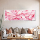 Pink Ribbon Abstract Art Canvas Print Light Pink Wall Art Minimalist Artwork Bedroom Art Above Sofa Decor Gift Idea For Her
