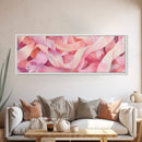 Light Pink Ribbon Abstract Canvas Print, Minimalist Wall Art, Living Room Art, Pastel Home Decor, Pink Abstract Art, Above Sofa Art