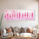 Pink Lipstick Wall Art, Canvas Print, Feminine Beauty Decor, Whimsical Art, Perfect Gift Idea, Above Desk Artwork, Makeup Room Style