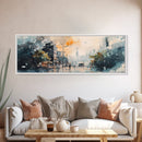 Moody Urban Streetscape Canvas Print, Lofi Art, Southwest Wall Art, Modern Cityscape Art, Above Couch Artwork, Urban Living Room Decor