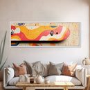 Vibrant Pop Art Skateboard Canvas Print - Abstract Graffiti Wall Art, Retro Colorful Teen Room Decor, Urban Bedroom Accent Piece