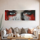 Moody Abstract Canvas Print Framed, Dark Romance Painting Wall Art, Unique Portrait Artwork Gift Idea Modern Home Decor Accent