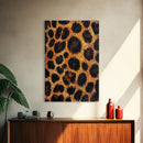 Leopard Wall Art Framed Canvas Print, Animal Print Rustic Decor, Bedroom Art, Skinny Tall Wall Art, Farmhouse Living Room Art