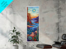 Southwest wall art, desert landscape, Joshua tree art, agave painting, mountain painting, framed canvas print, above couch decor