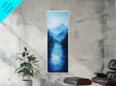 Lake Tahoe Art, Canvas Print, pine tree art, mountain painting, rustic decor, above couch art, panoramic painting, bedroom art