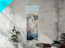 Ocean Splash, nautical wall art, seascape painting, surf wall art, blue and green wall art, coastal decor, Framed Canvas Print