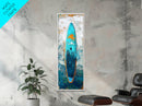 Ocean Paddle, nautical painting, coastal decor, framed canvas print, seascape painting, above bed wall art, rustic art, surf wall art