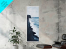 Coastal cliffs, Ireland painting, ocean wall art, seascape painting, nautical wall art, minimalist art, framed canvas print