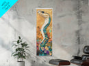 Serpent Art, Mosaic Wall Art, Wild Nature Art, Geometric Wall Art, Boho Art, Living Room Art, Unique Gift Idea, Canvas Print