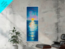 Sunset Over Water, Ocean Painting, Nautical Wall Art, Coastal Decor, Bedroom Art, Gift Idea for Her, Above Sofa Art