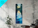 Sunset Reflection, lake Tahoe art, moody art, landscape painting, framed canvas print, vertical wall art, bedroom art