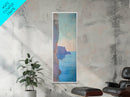 Cliffside View, Misty Horizon, Ocean Painting, Canvas Print, coastal decor, wabi sabi art, seascape painting, minimalist art