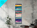 Textile Abstract, Colorful Patterns, Woven Design, Framed Canvas Print, Moroccan wall art, geometric wall art, boho art, vibrant art