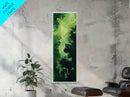 Green, Abstract Art, Framed Canvas Print, green wall art, sage green wall art, botanical prints, geometric wall art, extra wide art