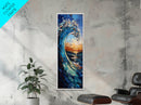 Ocean Wave, Seascape Art, Canvas Print, Nautical Decor, Coastal Painting, Blue and Green Wall Art, Surf Inspired Art