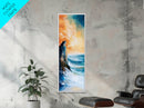 Sunset Cliff, coastal painting, framed canvas print, nautical wall art, seascape painting, landscape painting, ocean art, wall decor